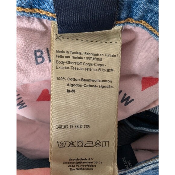 Scotch & Soda Jeans Womens 27/32 Bandit Boyfriend Blue Color Block Cotton Pins - Picture 11 of 15